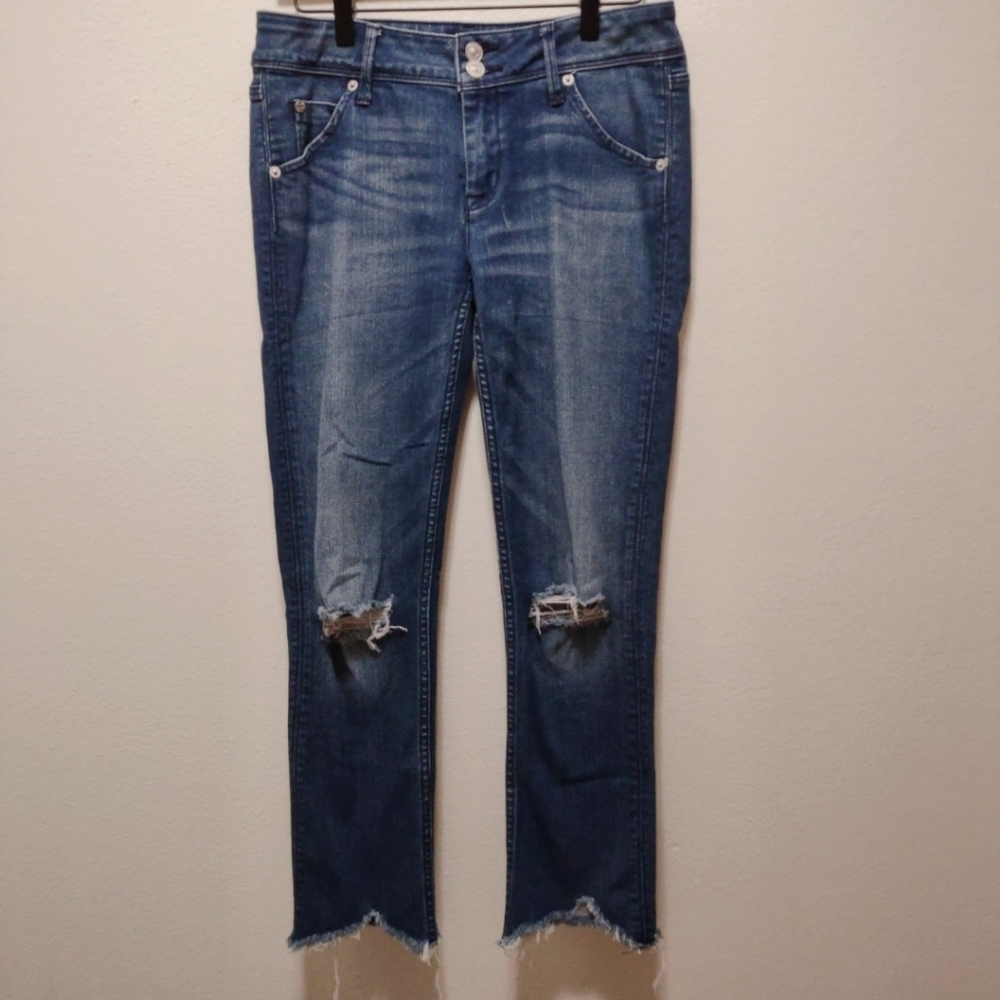 Hudson Crop Collin Straight Leg Denim Jeans 28